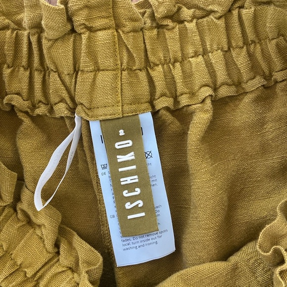 High Waist Olive Green Women's Shorts - Picture 4 of 5